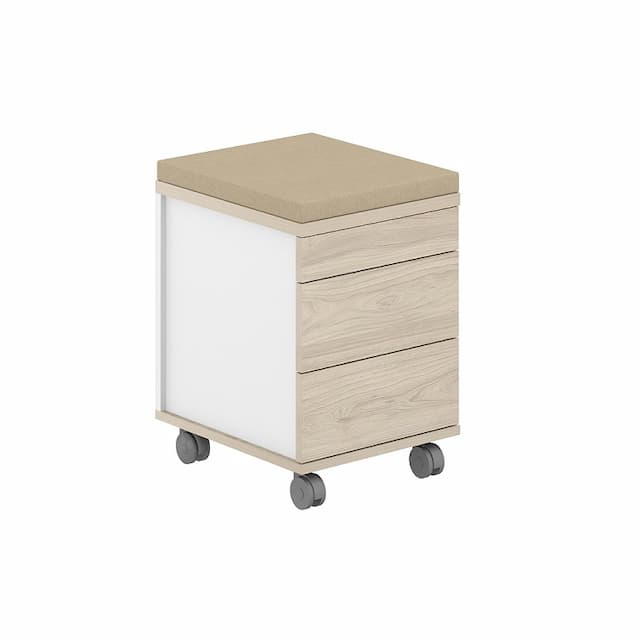 Тумба мобильная с подушкой Norden Allegro AG.274.WH.AR.AR