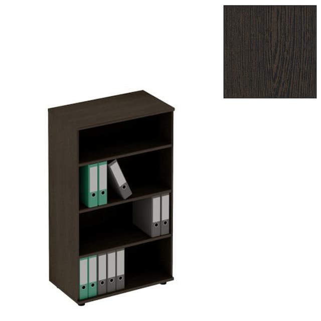 Шкаф для документов открытый средний Юнитекс Формула (80x38x137) ФР 303 ВТ венге темный