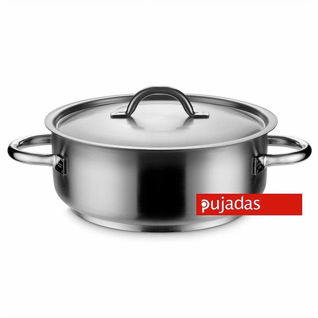 Кастрюля 13,6 л, 35х14 см низкая с крышкой нерж. 18/10, Pujadas, арт. 85100044