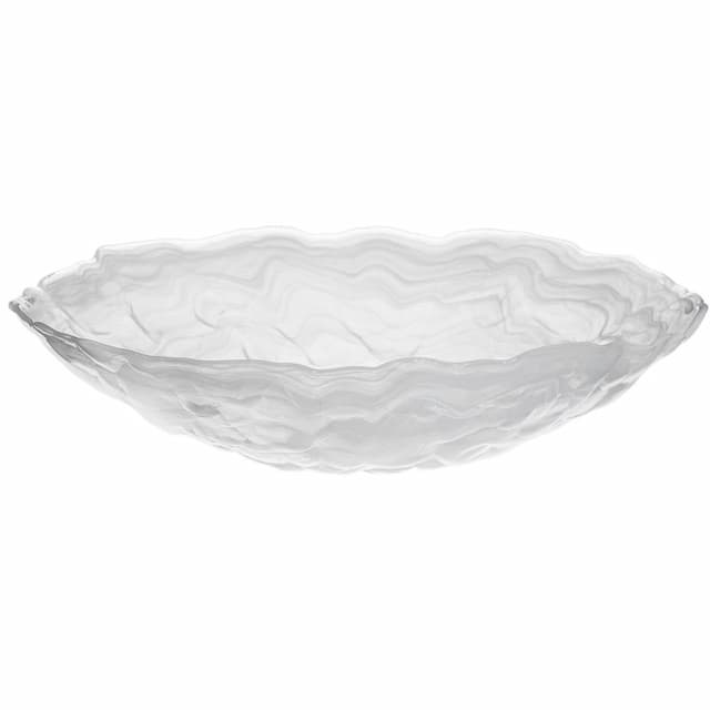 Салатник овальный ARDACAM Lava ARD 2060.2 31x22,5 см h 7,5 см (стекло, цвет / декор белый)