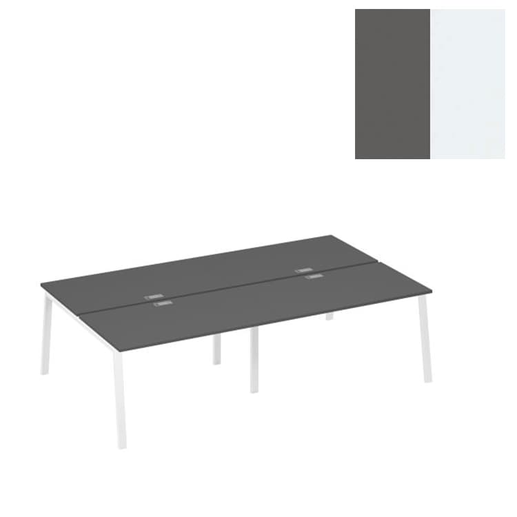 Рабочая станция Юнитекс А4 на металлокаркасе TRE (4х140) А4 Б3 177-2 АР (280x164x75) антрацит премиум/металлокаркас белый