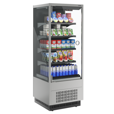 Витрина холодильная Carboma FC20-07 VM 0,7-1 сталь нержавеющая (0430) Cube 2 LIGHT фронт X0