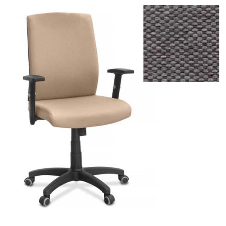Офисное кресло для персонала Юнитекс Alfa A/MK/1D ткань Bahama серая