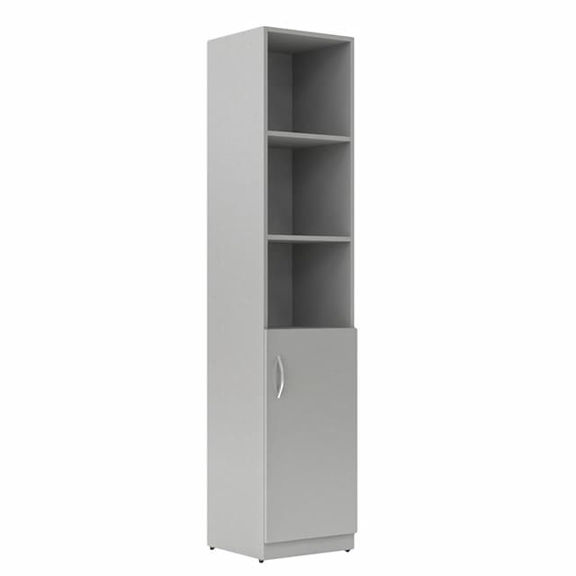 Шкаф колонка с глухой малой дверью Skyland SR-5U.5(R) серый 386х375х1815 SIMPLE