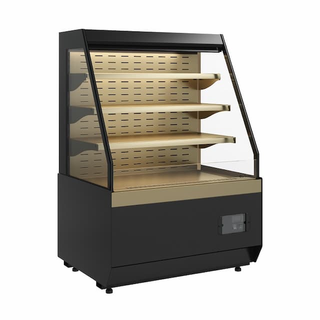 Витрина холодильная Carboma CUBE 2 KC70 VM 0,9-2 STANDARD открытая, горка скошенная боковина (версия 2.0) (9005-0109)