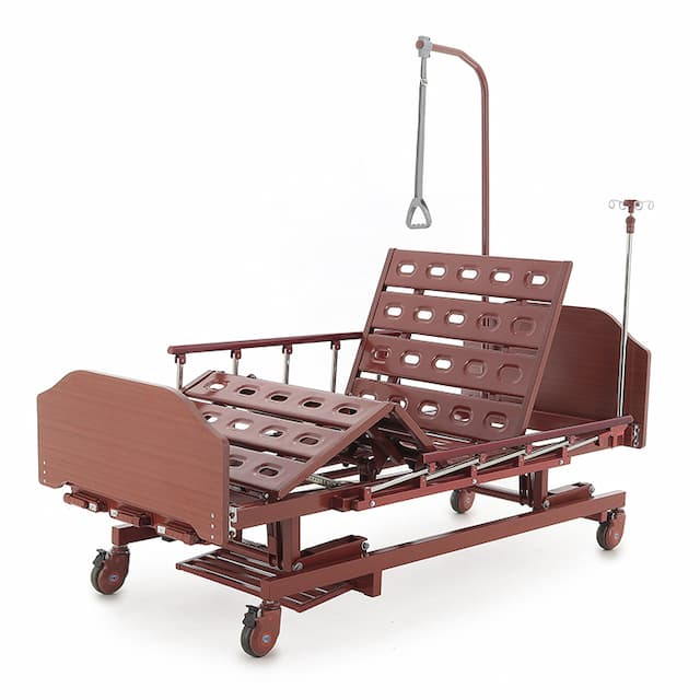 Кровать механическая Med-Mos E-31 (ММ-3024Н-00) (3 функции) с ростоматом и полкой