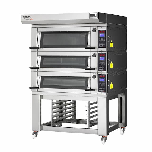 Печь подовая с подставкой с направляющими APACH BAKERY LINE E4K6S DPBI-T
