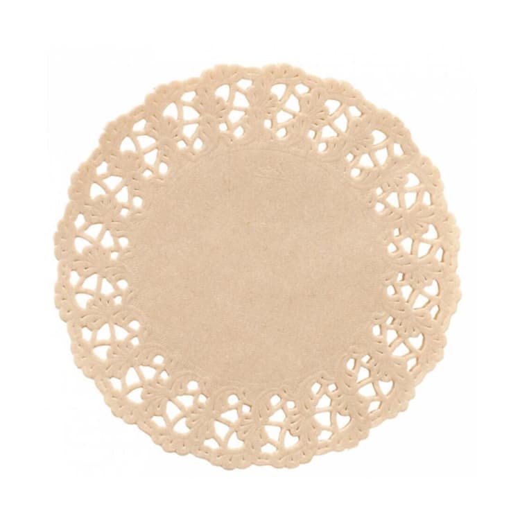 Салфетка ажурная натуральная 27 см, 250 шт/уп, крафт, Garcia de Pou